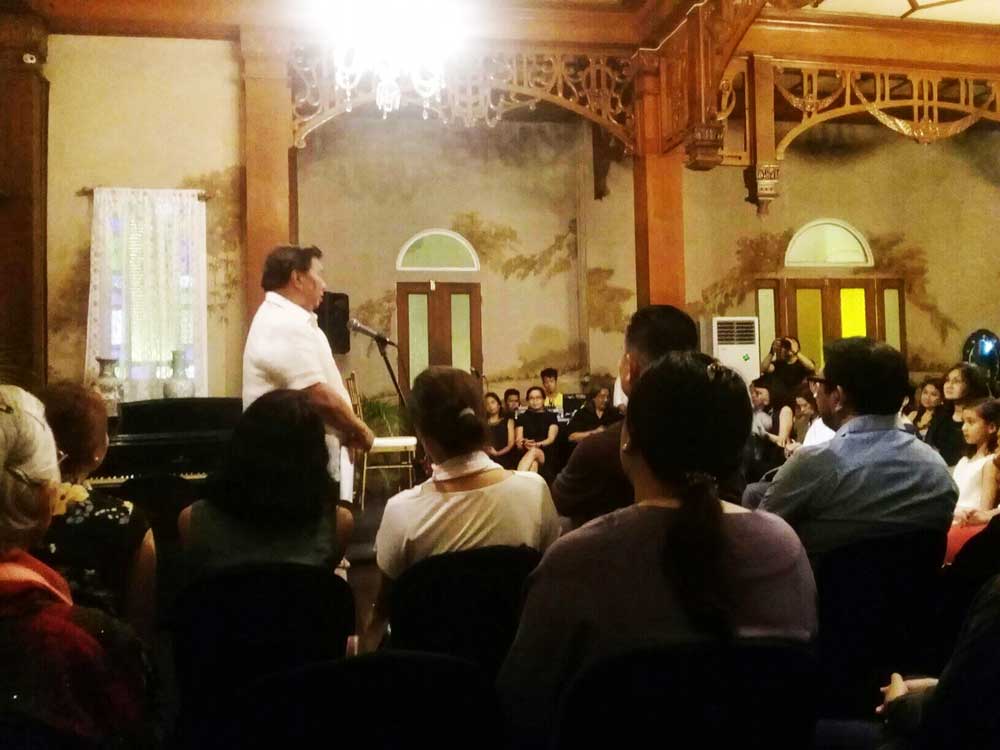 Damodar Das Castillo  Iloilo Recital 2019 / Senator Franklin Drilon