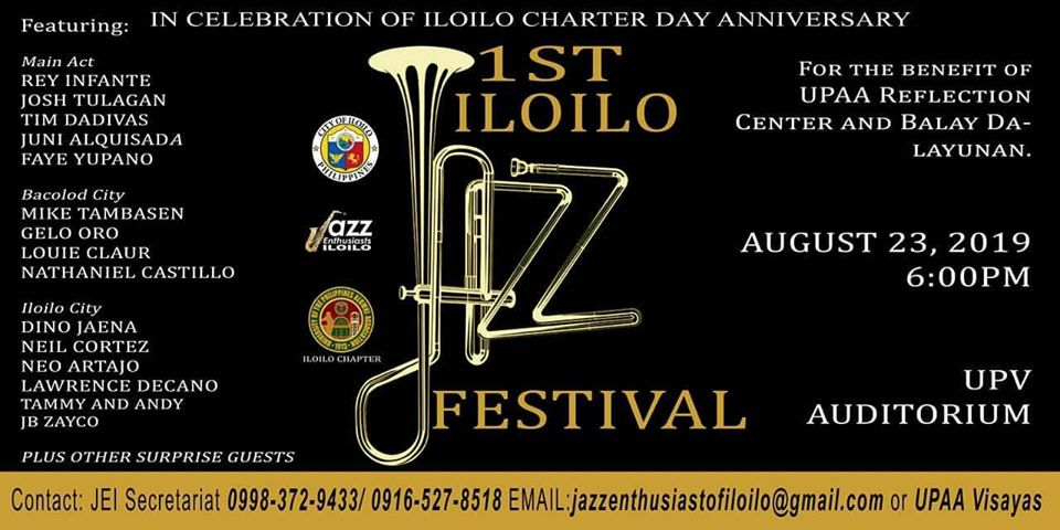 1st Iloilo Jazz Festival will dazzle enthusiasts on Iloilo Charter Day