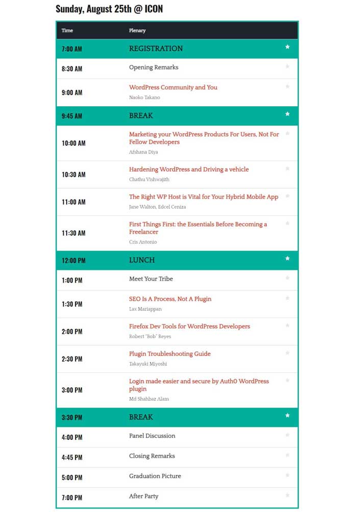 WordCamp Iloilo Schedule 2019 Part 1