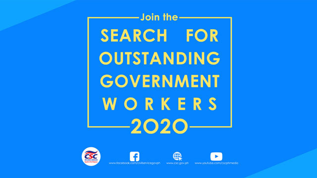 CSC Search for 2020 Outstanding Government Workers opens