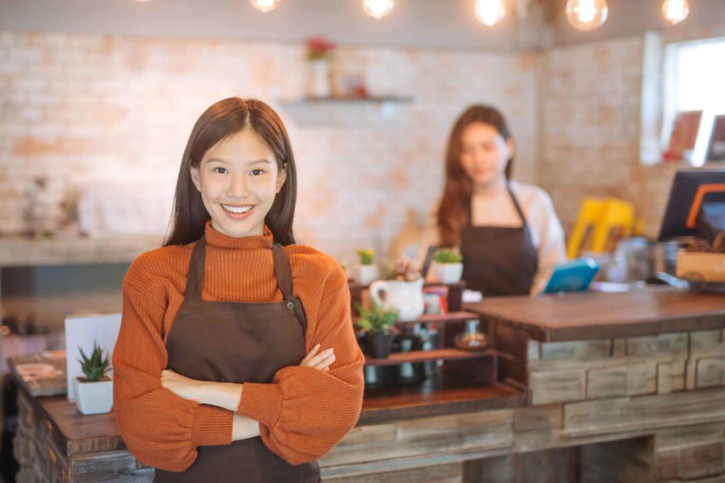 Businesswoman confident on having no electrical problems