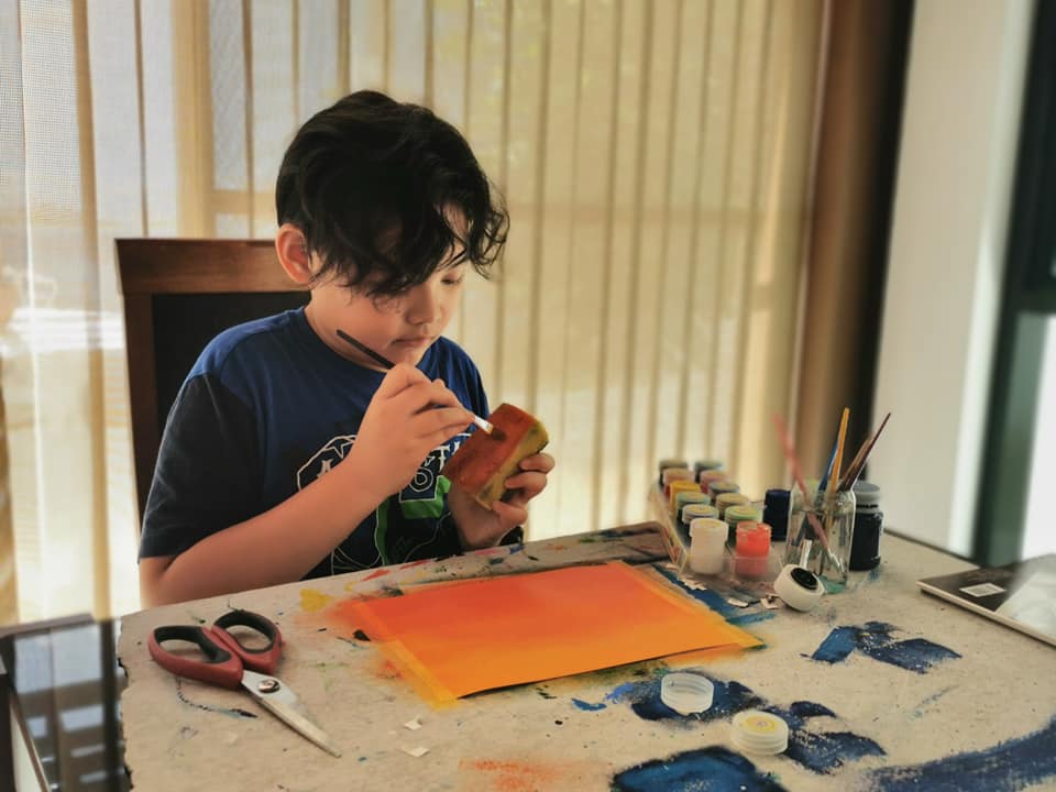 homeschooling rapha painting