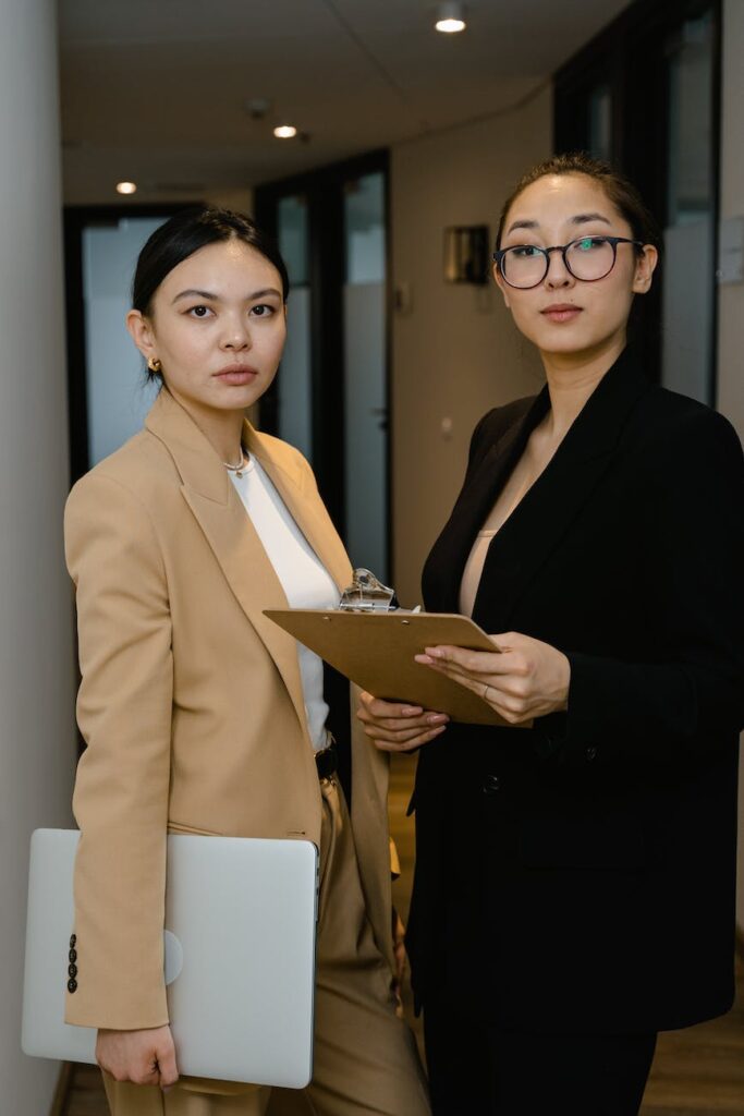 women in business attires inside an office